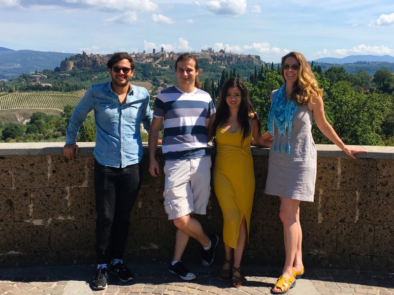 Orvieto participants with view of town behind them